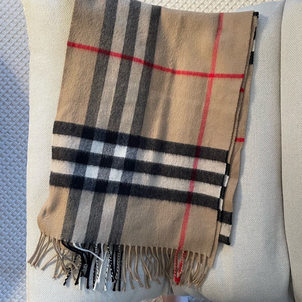 Burberry Check cashmere scarf